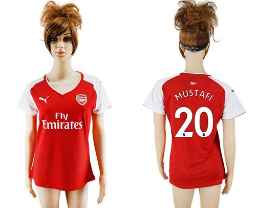 Women's Arsenal #20 Mustafi Home Soccer Club Jersey